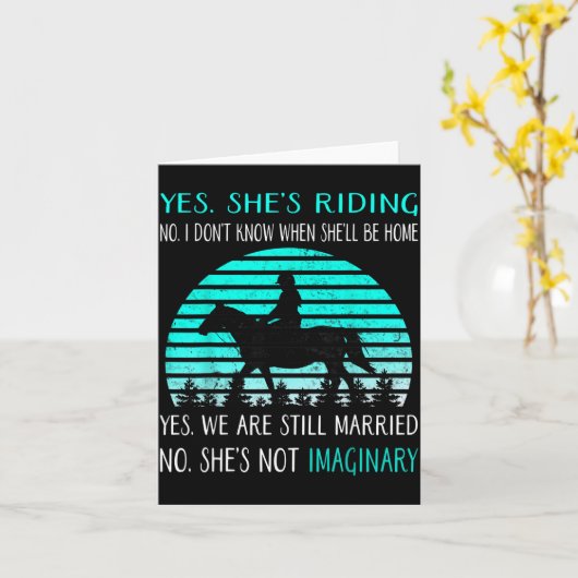 Yes She's Riding No I Don't Know When She'll Be Ho Kaart (Gele Bloem)