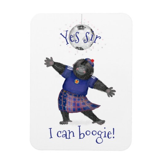 Yes sir, I can boogie gorilla football magnet Magneet (Verticaal)