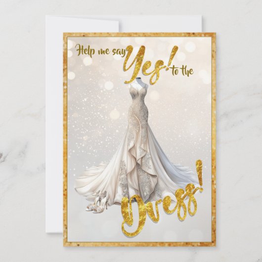 Yes to the Dress Invitation Kaart (Voorkant)