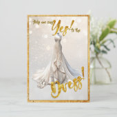 Yes to the Dress Invitation Kaart (Staand voorkant)