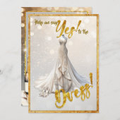 Yes to the Dress Invitation Kaart (Voorkant / Achterkant)