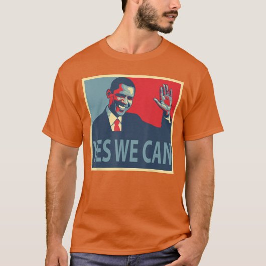 Yes We Can Barack Obama President T-shirt (Voorkant)