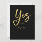 Yes We Do Black Gold Wedding bewaar de datumkaart (Achterkant)