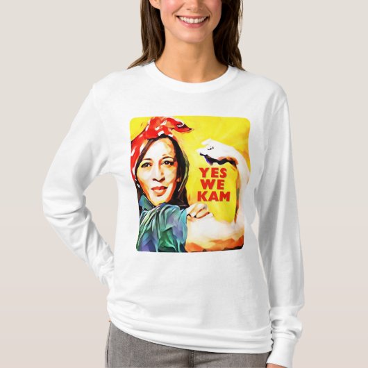 Yes We Kam - Kamala Harris Tim Walz 2024 T-shirt (Voorkant)