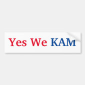 Yes We Kam - Kies voor Kamala Harris Bumpersticker (Voorkant)