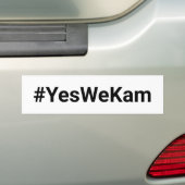 Yes We Kam #YesWeKam stemmen op Kamala zwart wit Bumpersticker (Op auto)