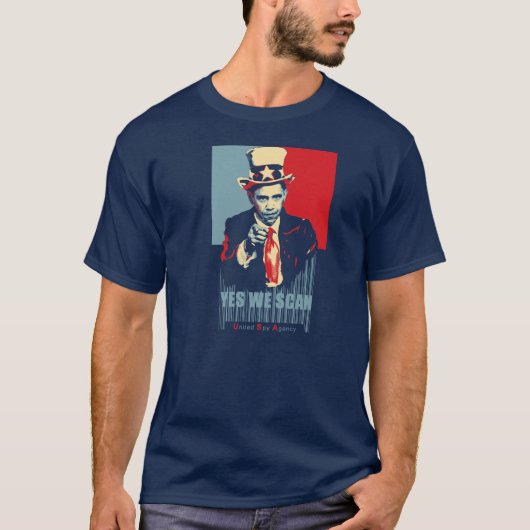 Yes We Scan Satire Shirt (Voorkant)