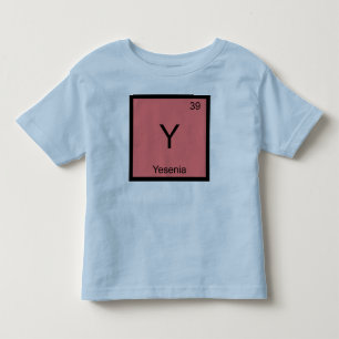 Yesenia Naam Chemie Element Periodiek Systeem Kinder Shirts