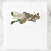 Yeshka godin rechthoekige sticker (Tas)