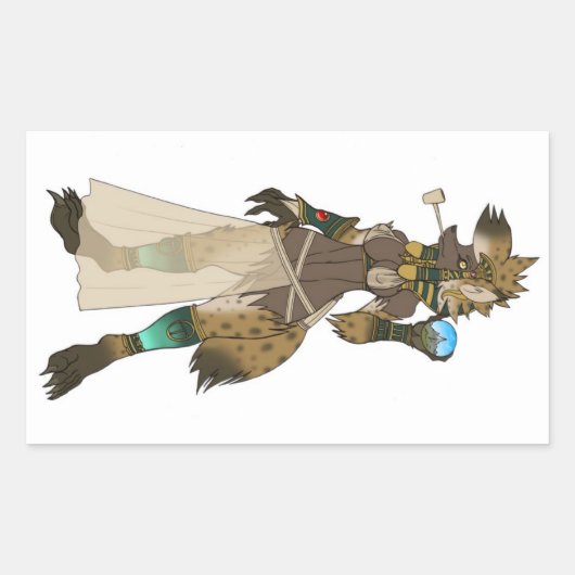 Yeshka godin rechthoekige sticker (Voorkant)