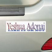 Yeshua Adonai Bumpersticker (Op auto)