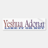 Yeshua Adonai Bumpersticker (Voorkant)