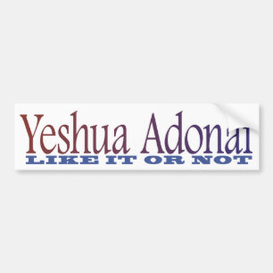 Yeshua Adonai Bumpersticker