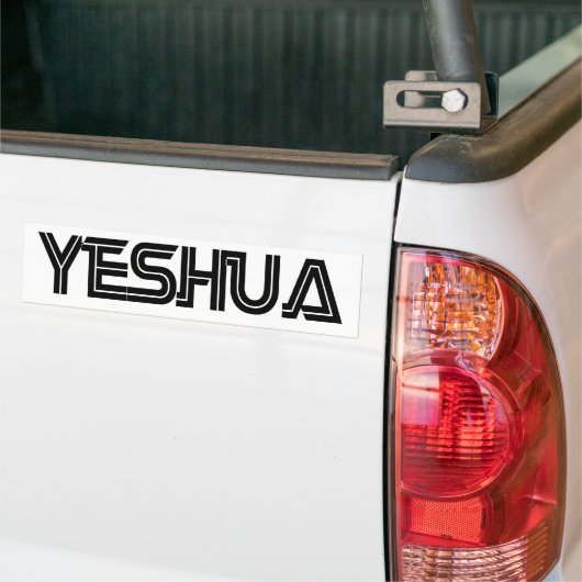 Yeshua Battlestar blanc Bumpersticker (Op Truck)