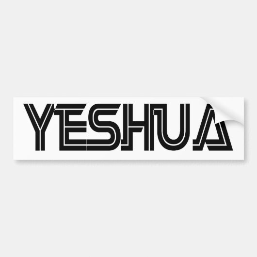 Yeshua Battlestar blanc Bumpersticker (Voorkant)