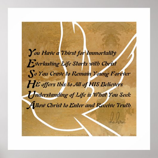 Yeshua Christelijk gedicht Poster (Voorkant)