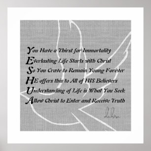 Yeshua Christelijk gedicht Poster