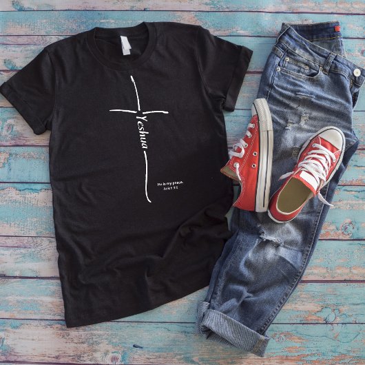 Yeshua Cross Messianic Believer Torah Hebreeuws Tri-Blend Shirt