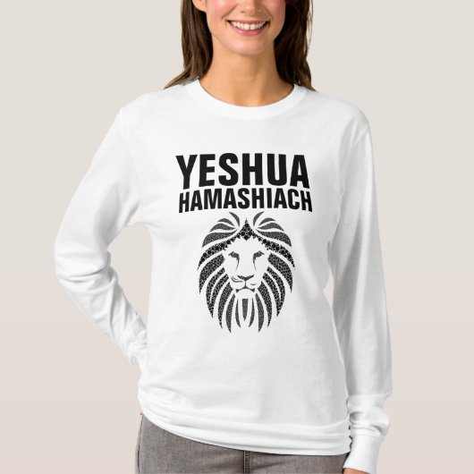 YESHUA HAMASHIACH, Jezus de Lon T-shirts (Voorkant)