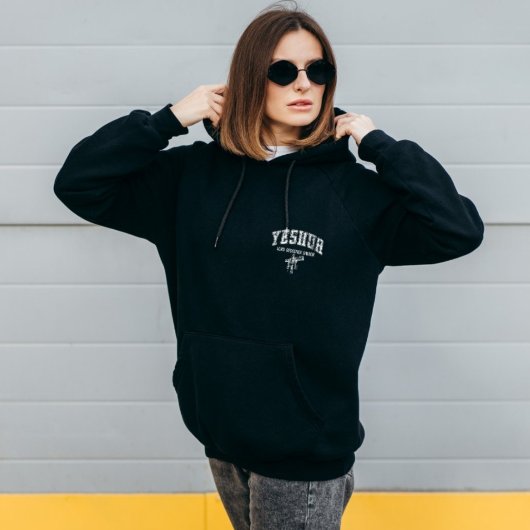 Yeshua Heer Verlosser Redder Retro Typografie Hoodie