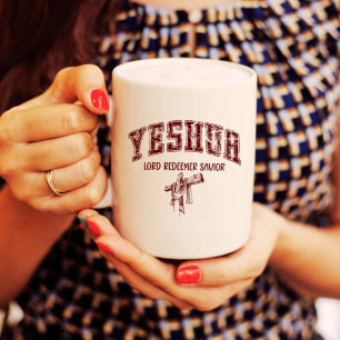 Yeshua Heer Verlosser Verlosser Christelijk Kruis Koffiemok