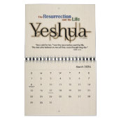 YESHUA Jesus Hebrew Joodse naam Christelijke Messi Kalender (Mar 2026)