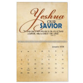 YESHUA Jesus Hebrew Joodse naam Christelijke Messi Kalender (Jan 2026)