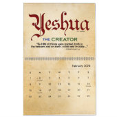 YESHUA Jesus Hebrew Joodse naam Christelijke Messi Kalender (Feb 2026)