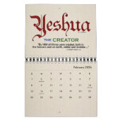 YESHUA Jesus Hebrew Joodse naam Christelijke Messi Kalender (Feb 2026)
