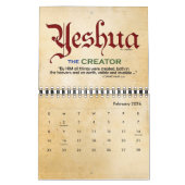 YESHUA Jesus Hebrew Joodse naam Christelijke Messi Kalender (Feb 2026)