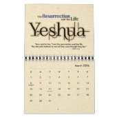YESHUA Jesus Hebrew Joodse naam Christelijke Messi Kalender (Mar 2026)