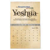 YESHUA Jesus Hebrew Joodse naam Christelijke Messi Kalender (Mar 2026)