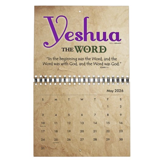 YESHUA Jesus Hebrew Joodse naam Christelijke Messi Kalender (Mei 2026)