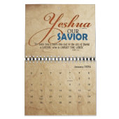 YESHUA Jesus Hebrew Joodse naam Christelijke Messi Kalender (Jan 2026)