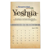 YESHUA Jesus Hebrew Joodse naam Christelijke Messi Kalender (Mar 2026)
