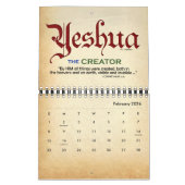 YESHUA Jesus Hebrew Joodse naam Christelijke Messi Kalender (Feb 2026)