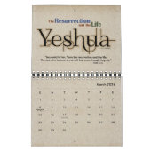 YESHUA Jesus Hebrew Joodse naam Christelijke Messi Kalender (Mar 2026)