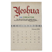 YESHUA Jesus Hebrew Joodse naam Christelijke Messi Kalender (Feb 2026)