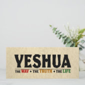 yeshua jesus kerst weg , waarheid , leven feestdagenkaart (Staand voorkant)