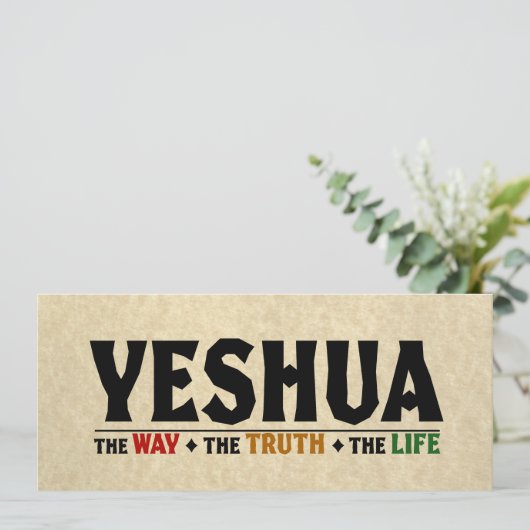 yeshua jesus kerst weg , waarheid , leven feestdagenkaart (Staand voorkant)