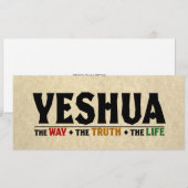 yeshua jesus kerst weg , waarheid , leven feestdagenkaart (Voorkant / Achterkant)