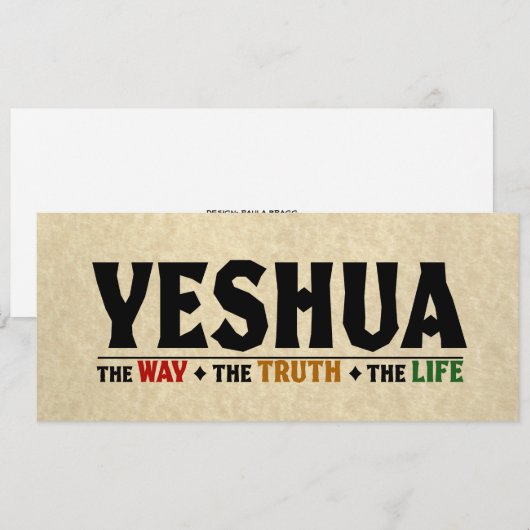yeshua jesus kerst weg , waarheid , leven feestdagenkaart (Voorkant / Achterkant)