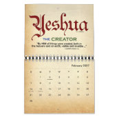 Yeshua Jesus Messianic Kalender (Feb 2027)