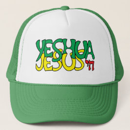Yeshua Jezus Groen Trucker Pet