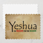 Yeshua (Jezus) Kerstmis Reden voor het Seizoen Feestdagenkaart (Voorkant / Achterkant)