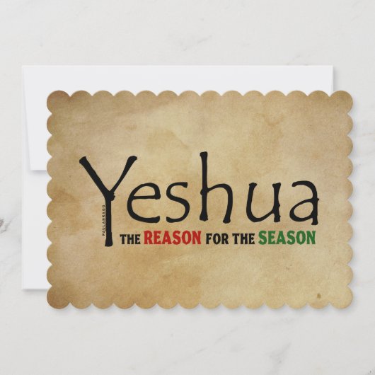 Yeshua (Jezus) Kerstmis Reden voor het Seizoen Feestdagenkaart (Voorkant)