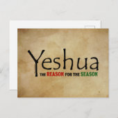 Yeshua (Jezus) Kerstmis Reden voor het Seizoen Feestdagenkaart (Voorkant / Achterkant)