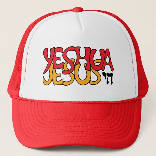 Yeshua Jezus Rood Trucker Pet (Voorkant)