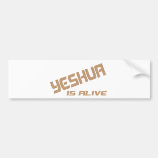 Yeshua leeft nog steeds terre craquée bumpersticker