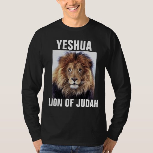 YESHUA LEEUW VAN JUDA christelijk T-shirt (Voorkant)